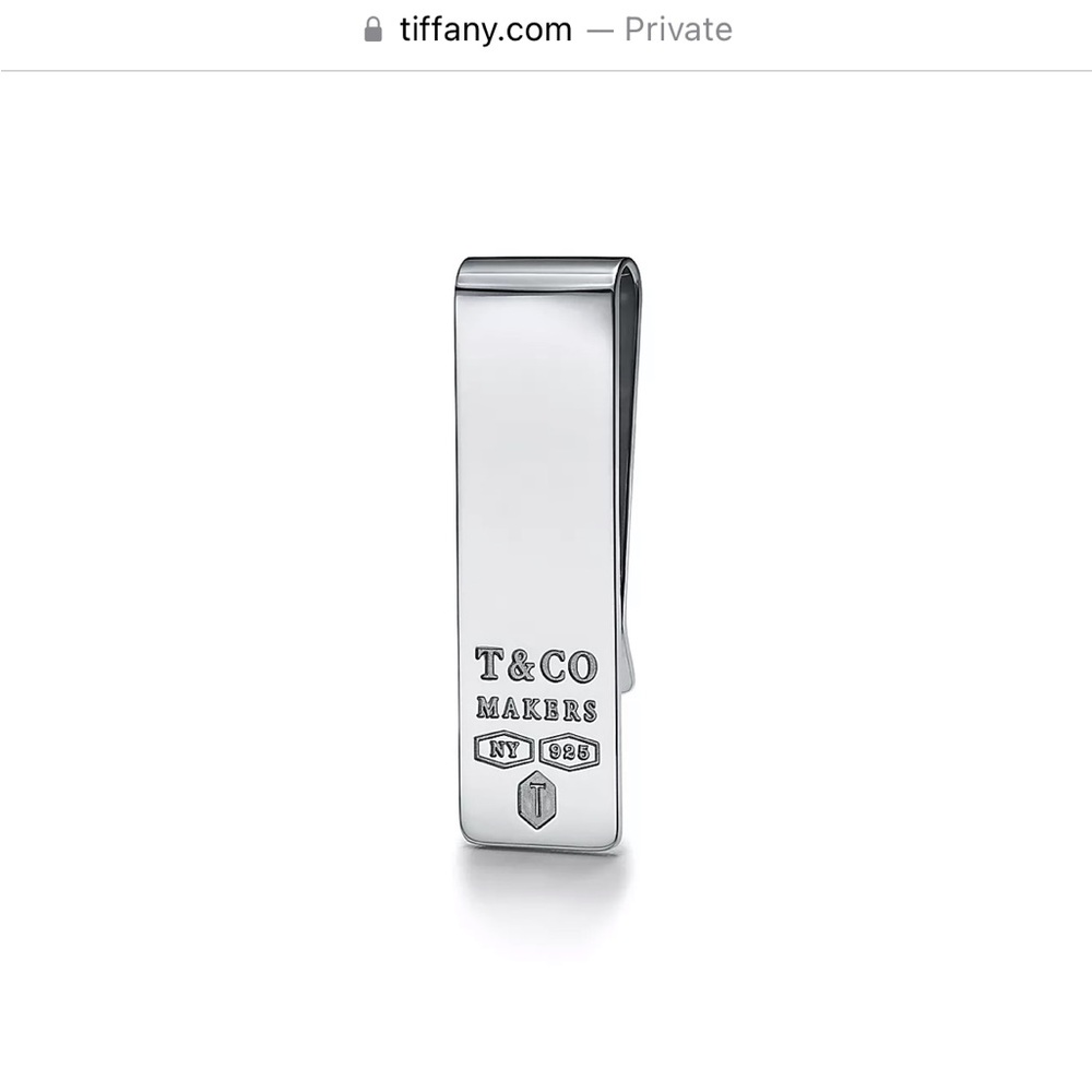 Tiffany Makers Narrow Money Clip in Sterling Silver